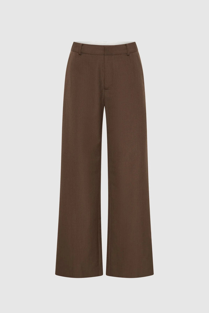 SILK CANVAS CARTER TROUSERS