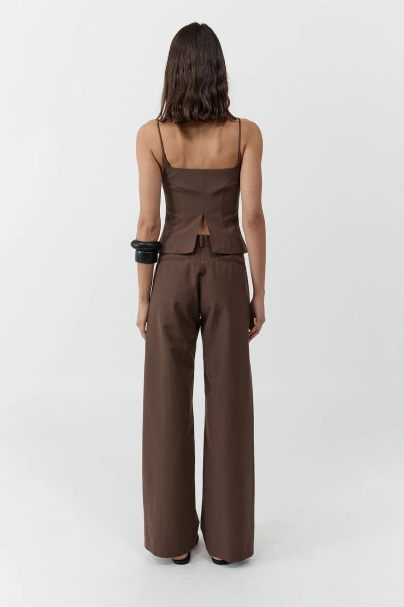 SILK CANVAS CARTER TROUSERS