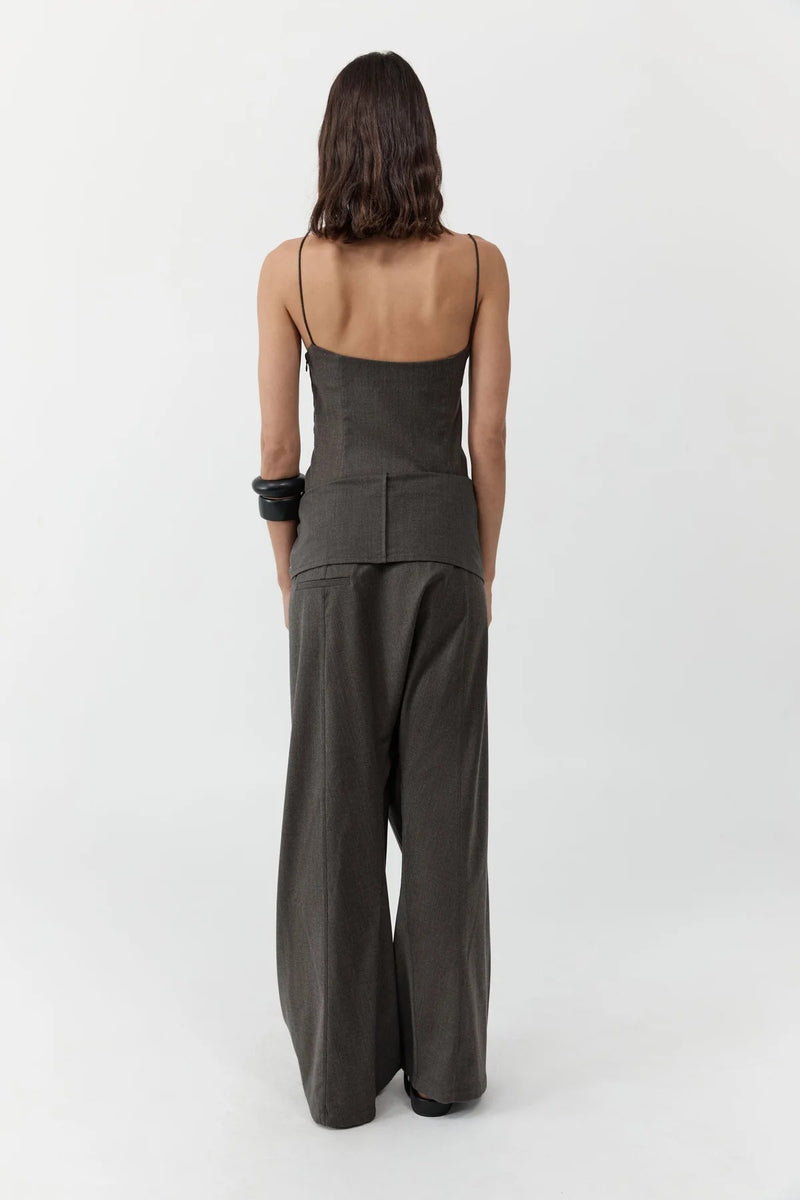 WOOL TAILORED FISHERMAN PANTS