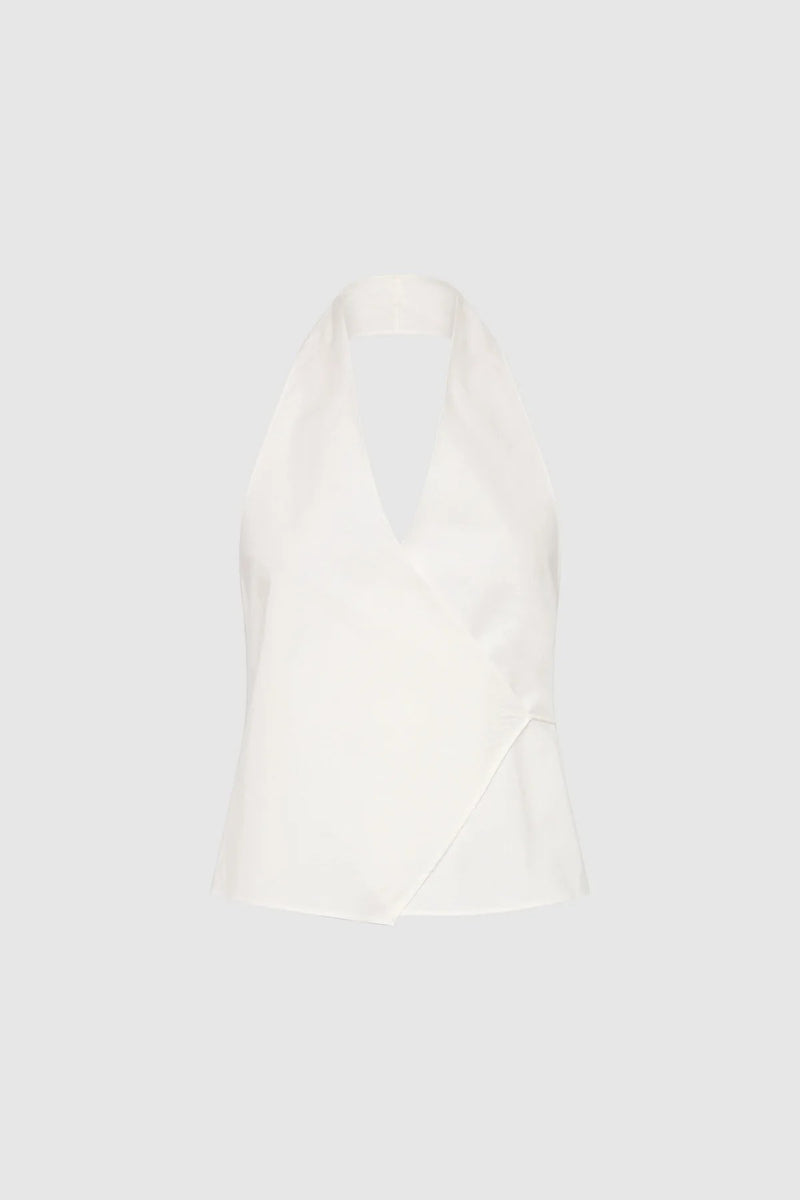 OXFORD WRAP TOP