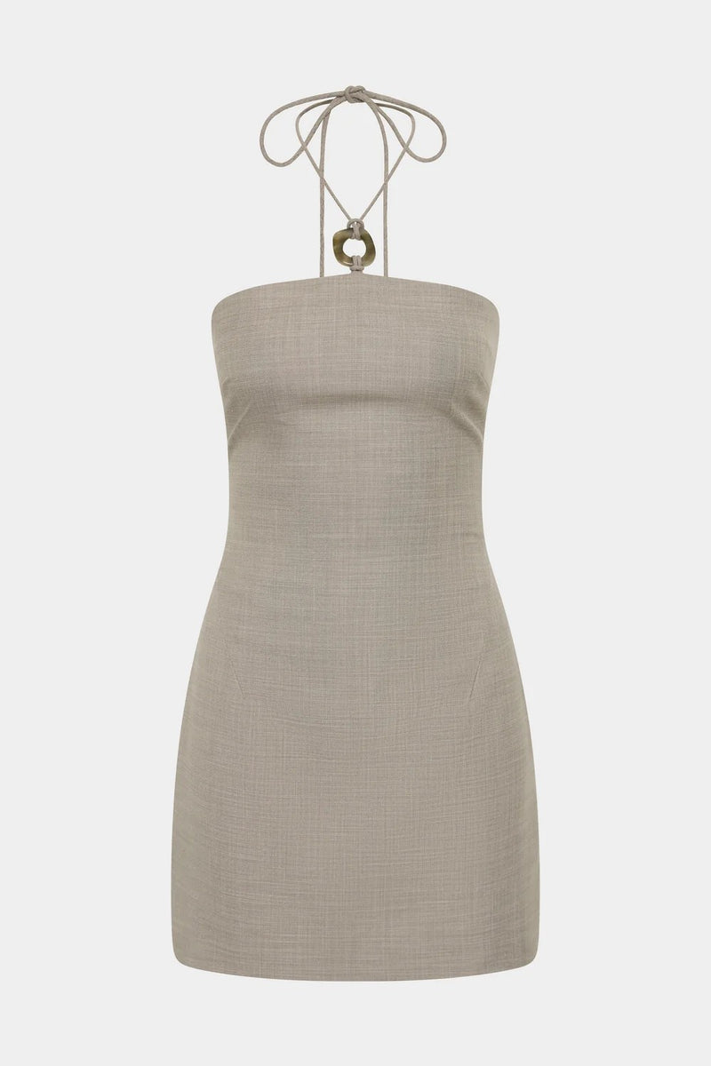 SOLENE HALTER MINI DRESS
