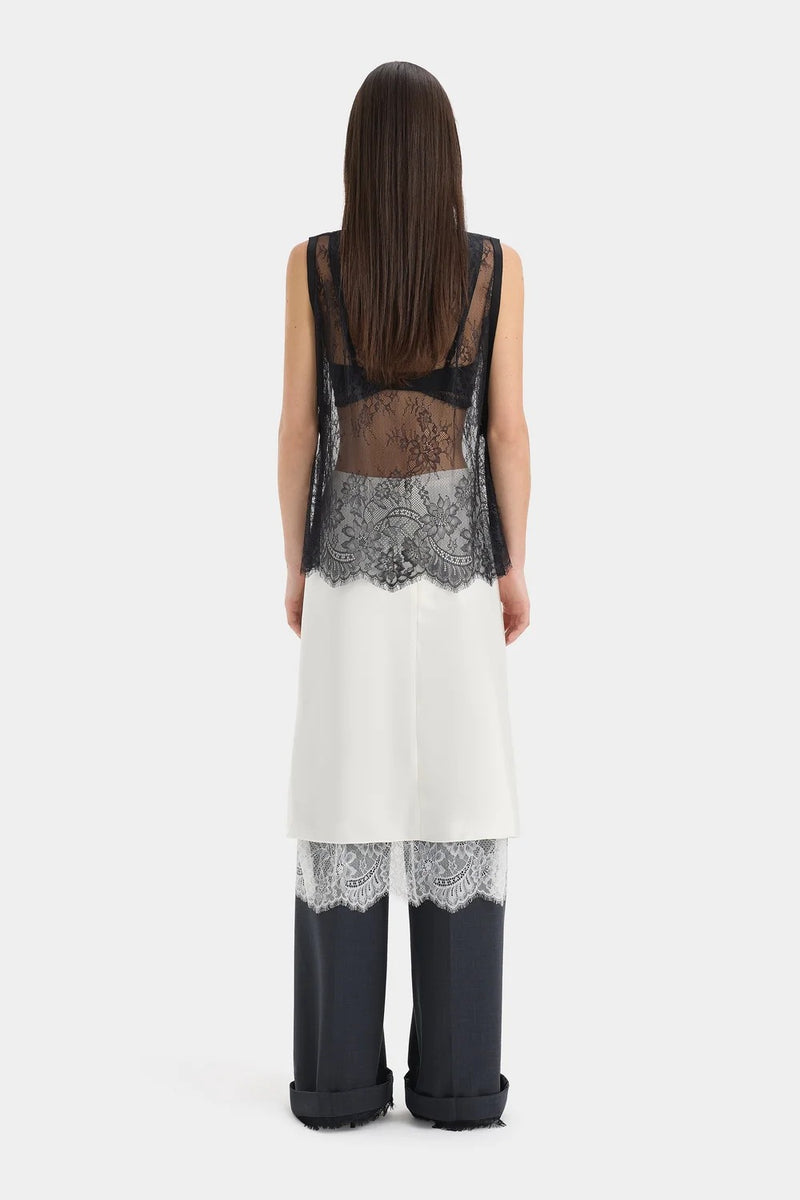 INGRID LACE MIDI SKIRT