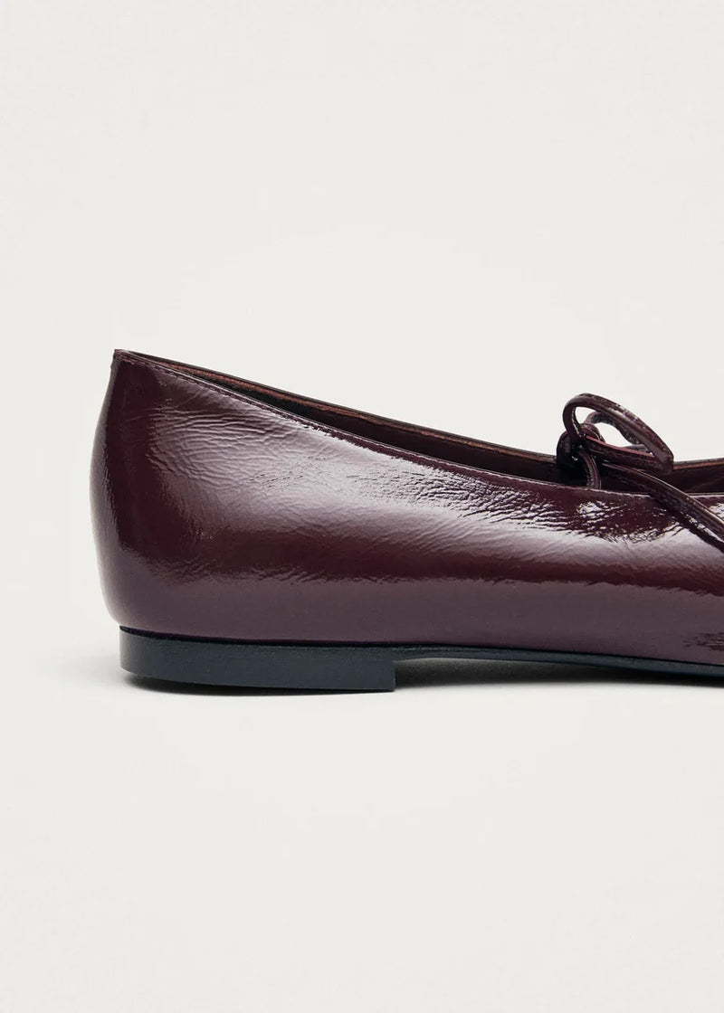 SWAY BURGUNDY LEATHER BALLET FLATS