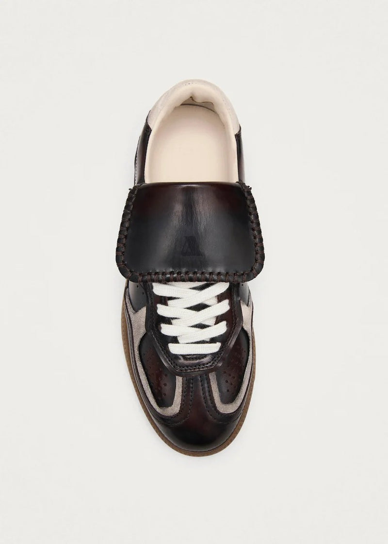 TB.490 CLUB BRUSHED DARK CHOCOLATE LEATHER SNEAKERS