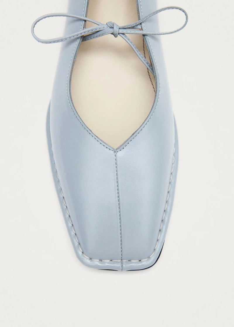 SWAY BLUE LEATHER BALLET FLATS