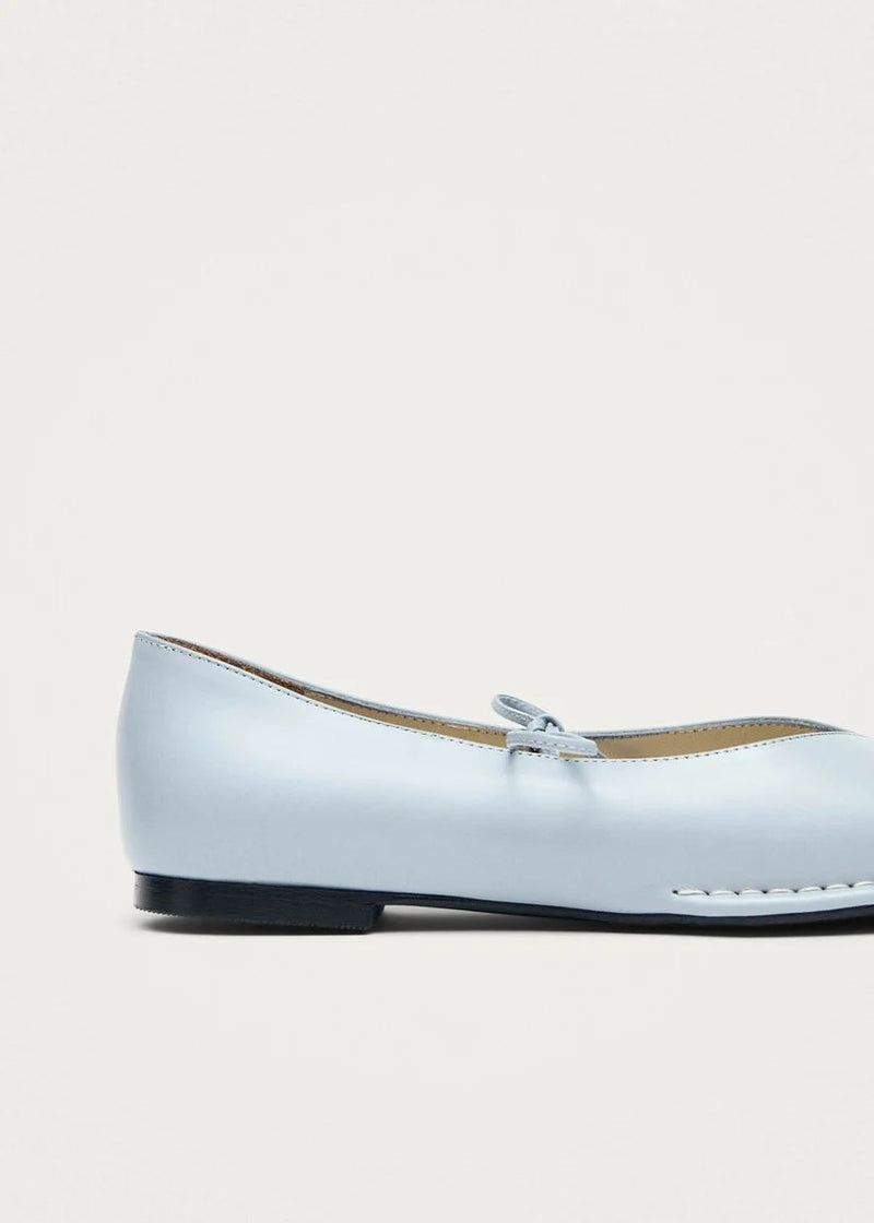 SWAY BLUE LEATHER BALLET FLATS