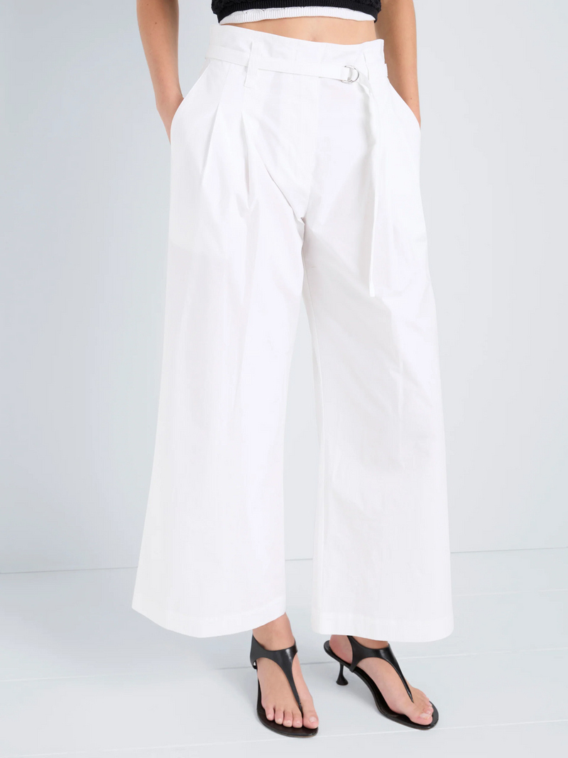CROPPED RAVER PANT IN POPLIN