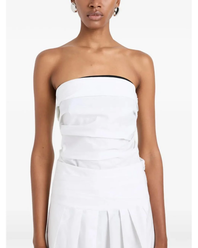 MAISY STRAPLESS TOP IN POPLIN